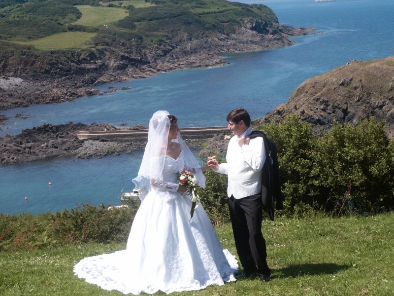 Karine et &Eacute;ric au bord de la mer &agrave; Saint-Quay-Portrieux
